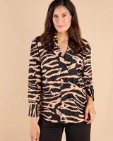 Jude Connally Francine Top Modern Zebra Black