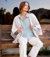 Karen Kane Shawl Sweater Ecru