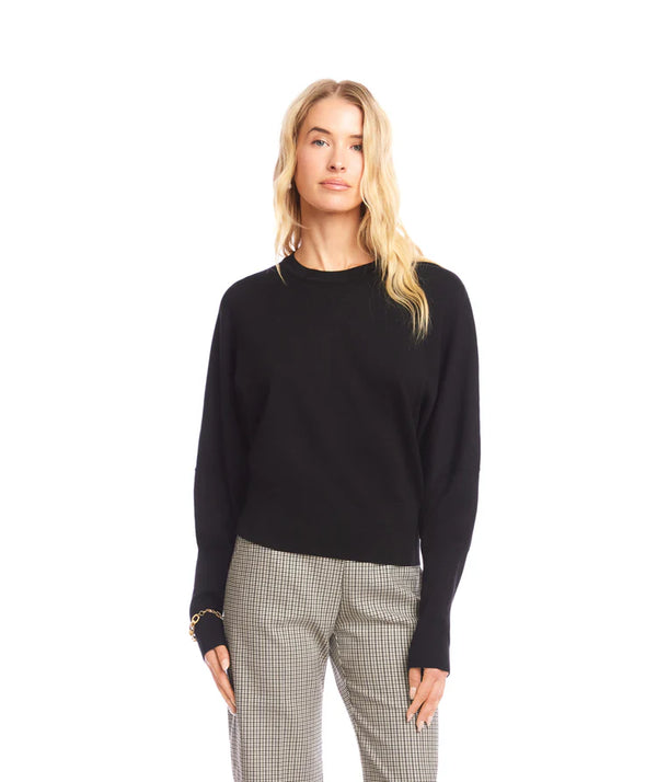 Karen Kane Dolman Sleeve Sweater Black