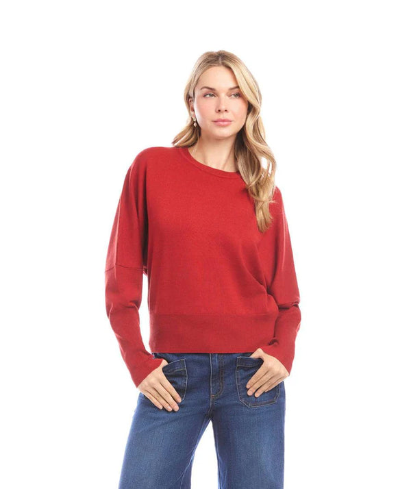 Karen Kane Dolman Sleeve Sweater Tomato