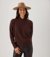 Karen Kane Shawl Sweater Chocolate