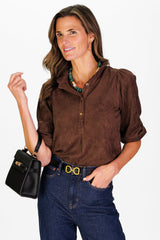 Duffield Lane Mekenzie Top Chicory Suede