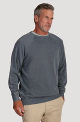 True Grit Bowery Fleece Modern Sweatshirt in Vintage Indigo