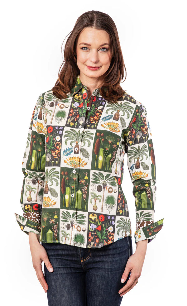 Dizzy Lizzie Rome Botanical Patchwork Shirt