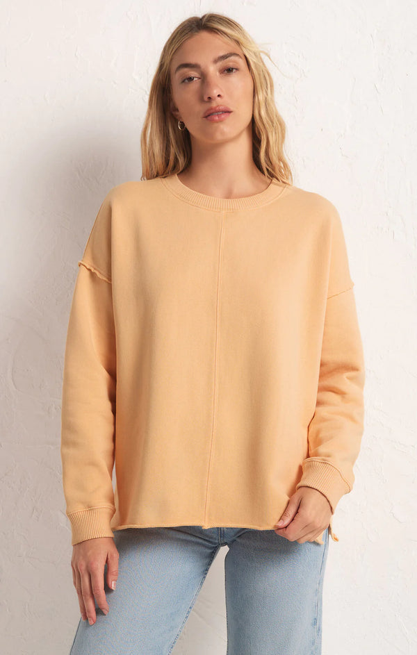 Z Supply Hermosa Sweatshirt Orange Cream