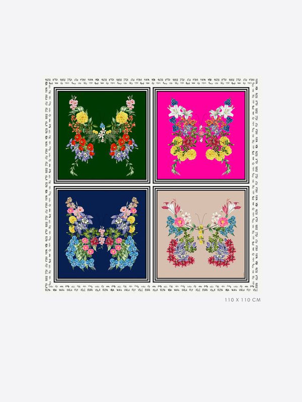 Vilagallo Mariposas Seda Panuelo Silk Scarf