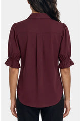 Liverpool Snap Front Knit Shirt Dark Oxblood