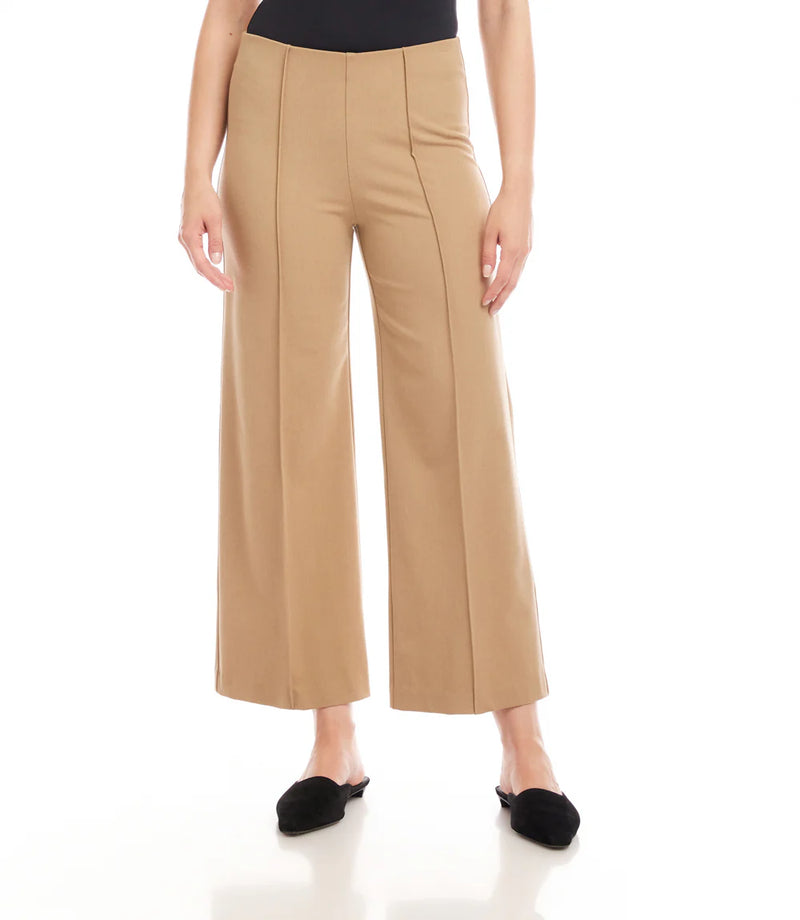 Karen Kane Cropped Pintuck Pants Camel
