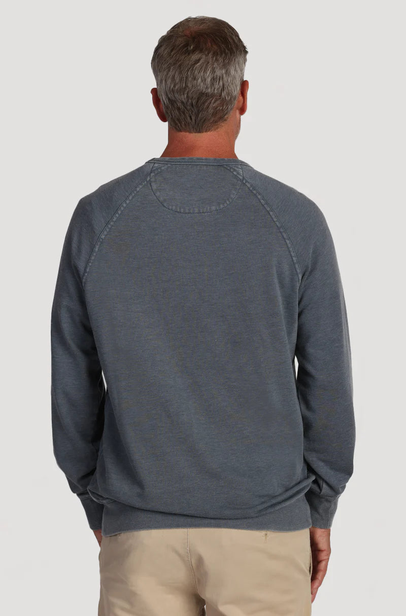 True Grit Bowery Fleece Modern Sweatshirt in Vintage Indigo