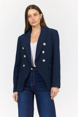 Dear John Rowena Double Breasted Jacket Black Iris