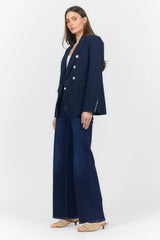 Dear John Rowena Double Breasted Jacket Black Iris