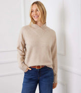 Karen Kane Shawl Collar Sweater Sand