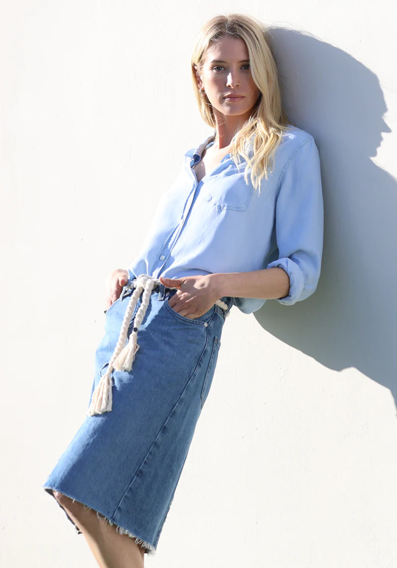 Dylan Shea Shirt Light Faded Denim