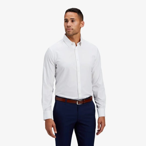 Mizzen+Main Leeward Formal Dress Shirt in Solid White