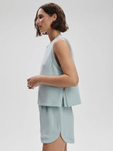 Varley Shea Crop Tank Ether Blue