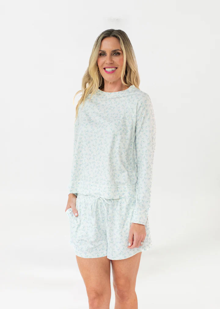 Mary Square Annie Short Set Petal Dance Blue