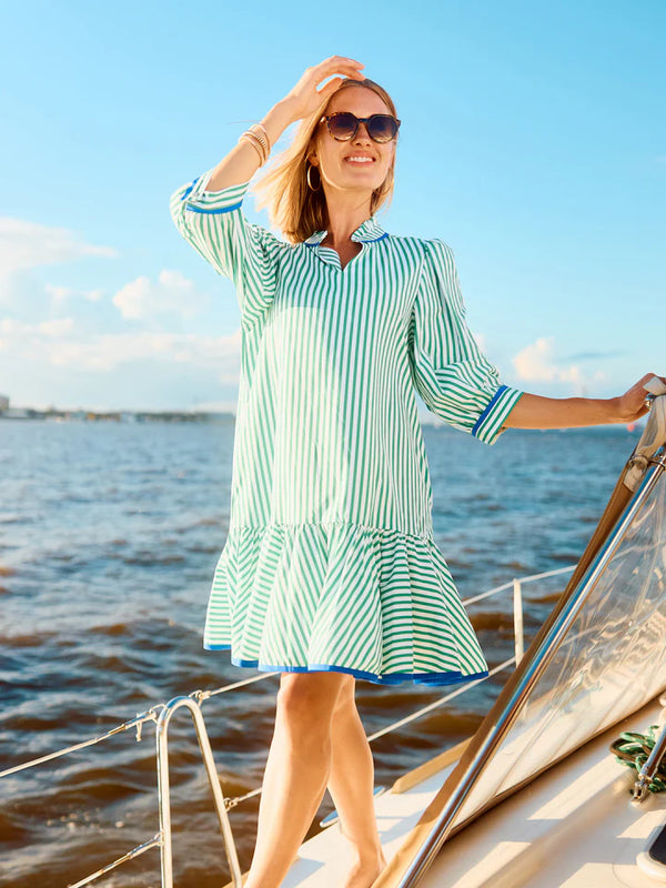 Mary Square Naomi Dress Lined Up Green