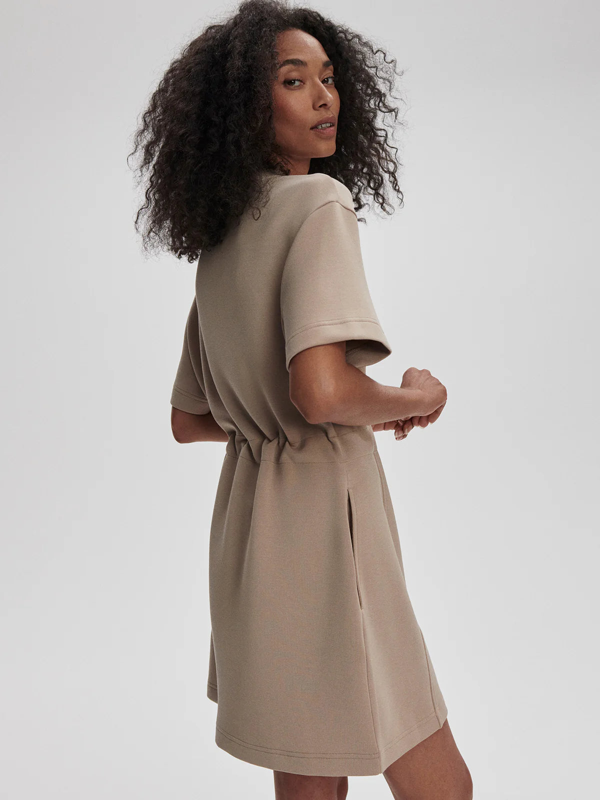 varley maple short sleeve mini dress Varley Maple Short-sleeve Mini Dress In Blue