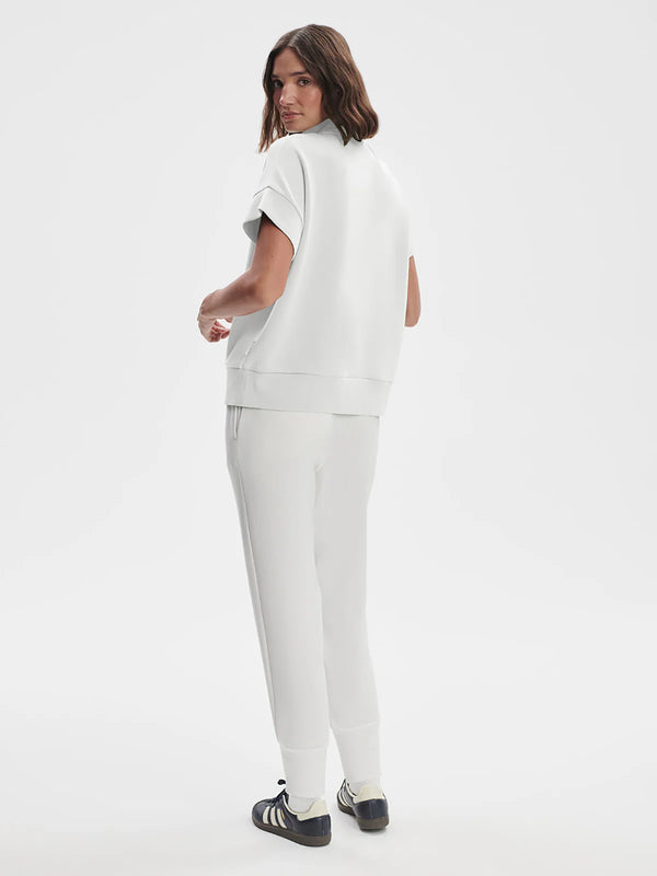 Varley Ritchie Short Sleeve Sweatshirt White