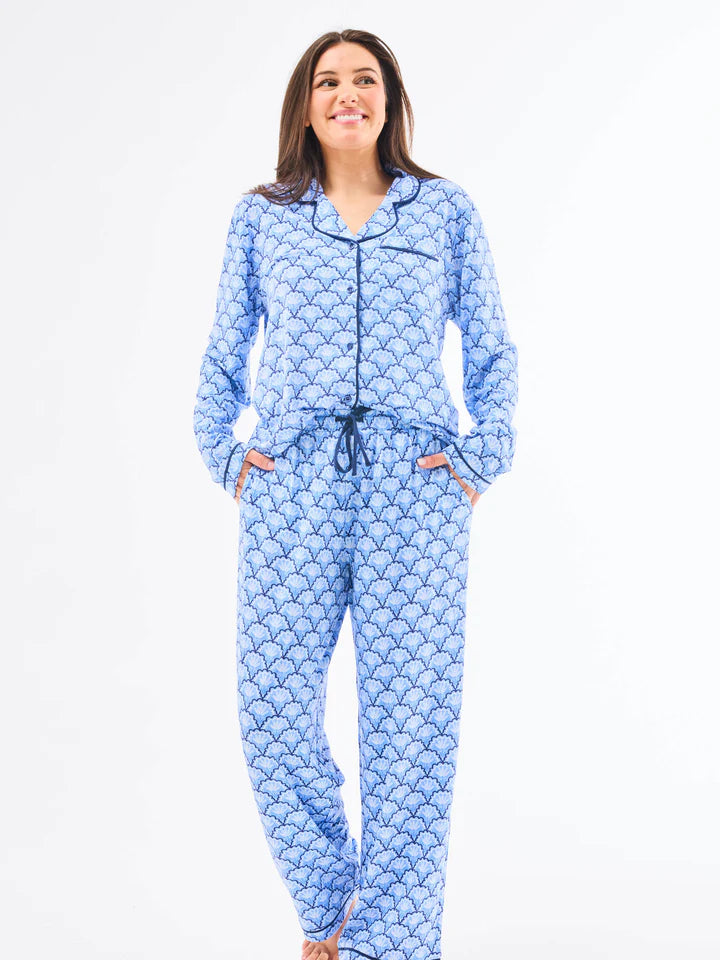 Mary Square Charlotte Pajama Set Second Glance Blue