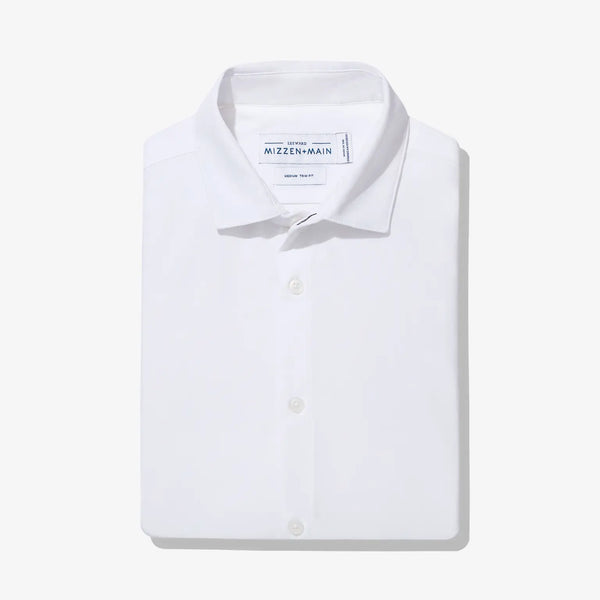Mizzen+Main Leeward Dress Shirt in Solid White