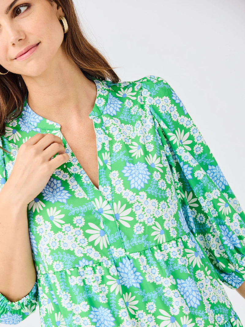 Mary Square Cameron Dress Daisy Chain Green S / Green