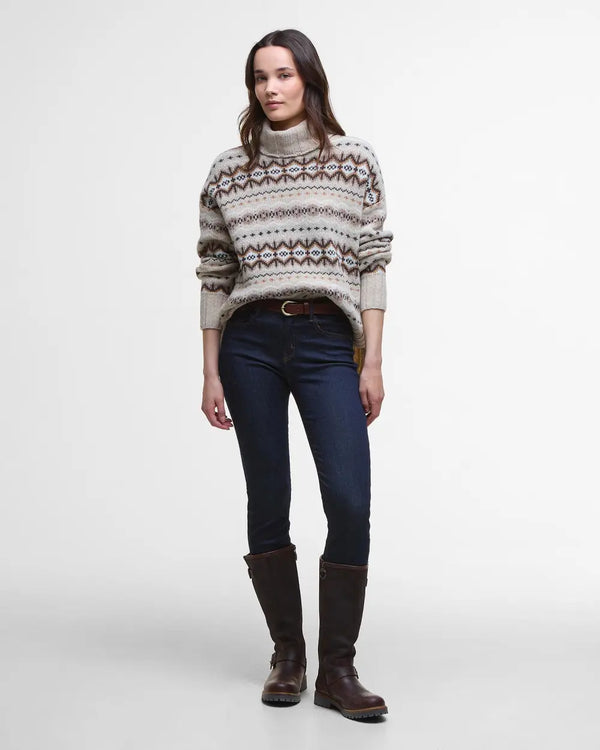 Barbour Helen Fair isle Roll-Neck Jumper Birch Multi