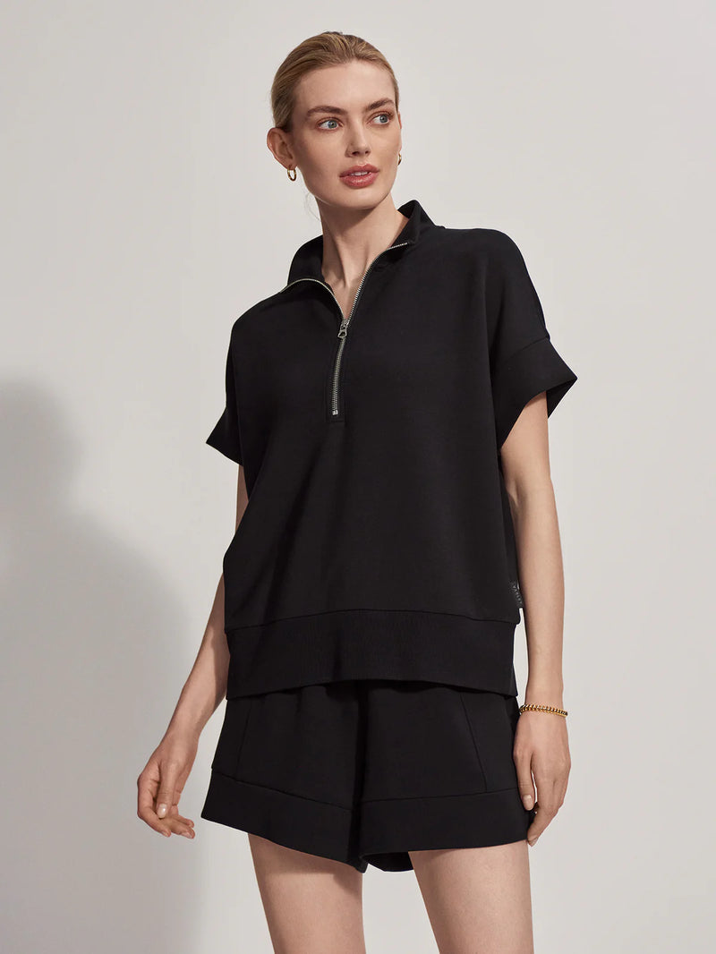 Varley Ritchie Short Sleeve Sweatshirt Black