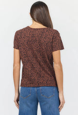 Dear John Vanya Tee in Leopard Brown