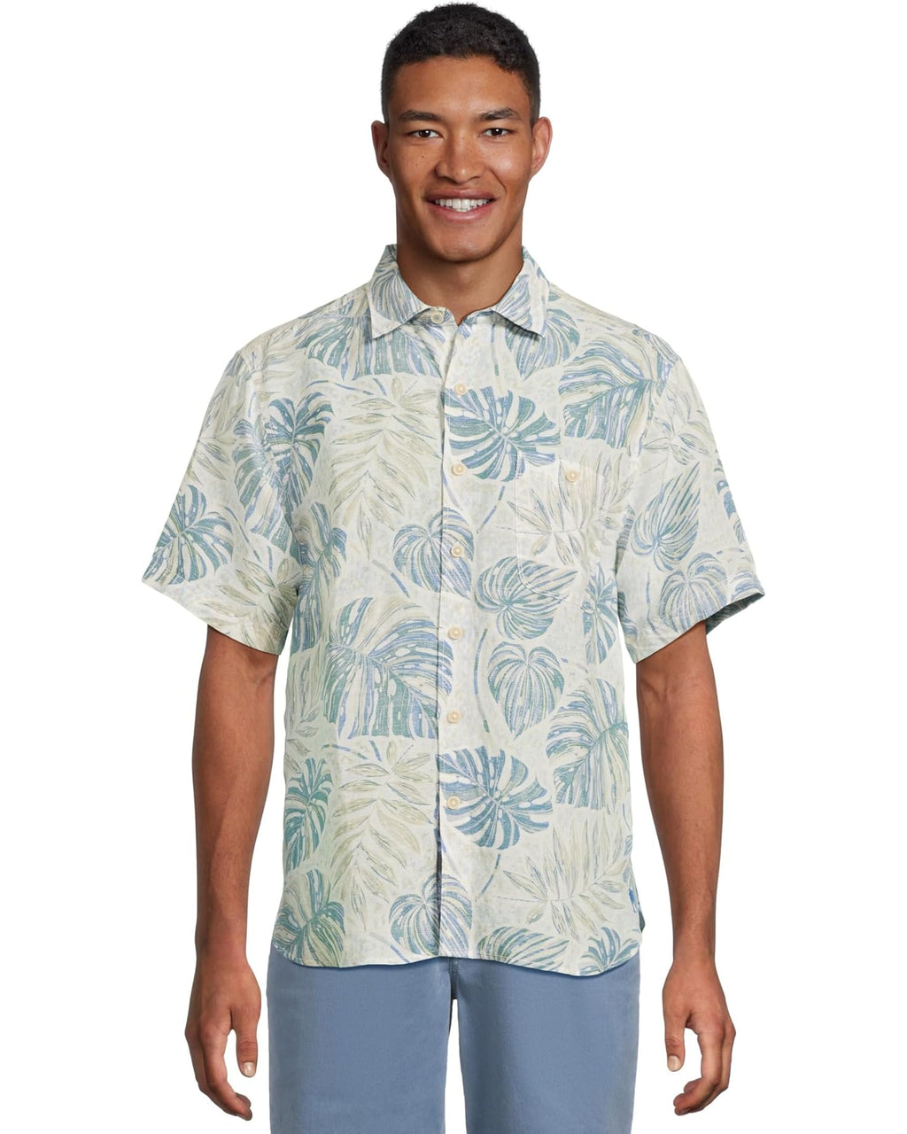 Tommy Bahama Sand Linen Grand Monstera- Blue Whisper – Dan's