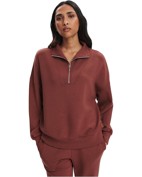 Varley Hawley Half-Zip Sweatshirt Cinnamon