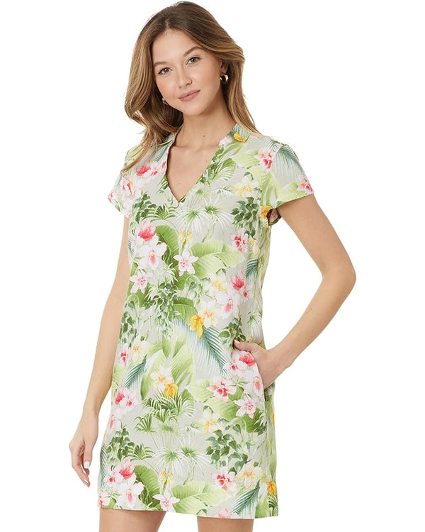 Tommy Bahama Flora Riveria Short Sleeve Dress Pure Khaki