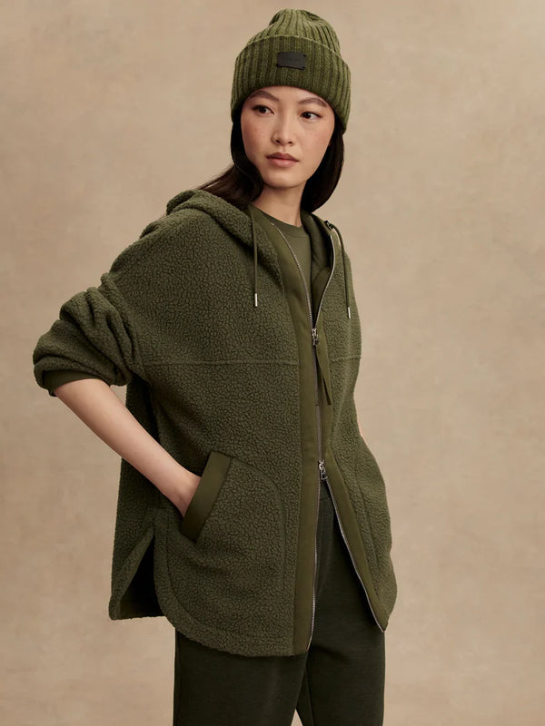 Varley Fey Relaxed Fleece Racing Olive
