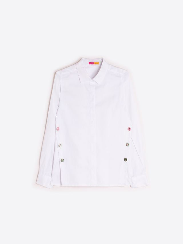Vilagallo Button Blouse White
