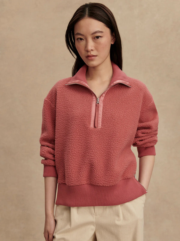 Varley Roselle Half Zip Fleece Mauvewood