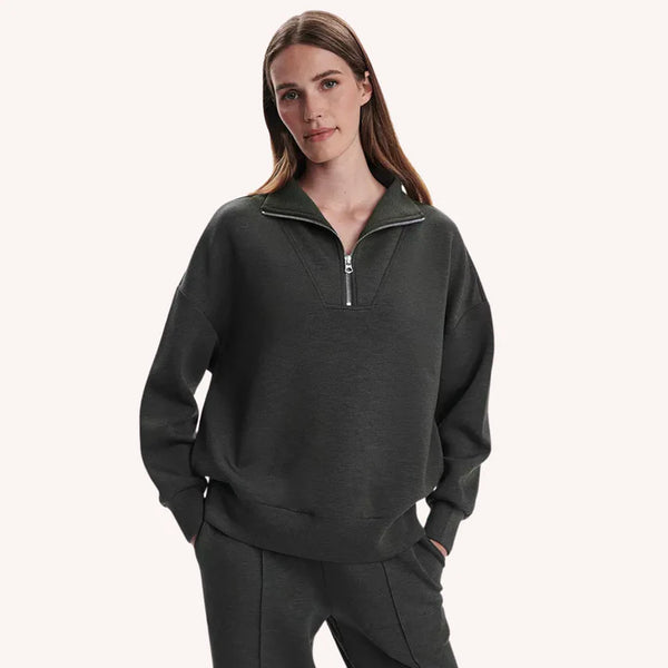 Varley Hawley Half-Zip Sweatshirt Olive Marl