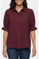 Liverpool Snap Front Knit Shirt Dark Oxblood