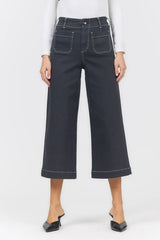 Dear John Audrey Wide Leg Jean Washed Black