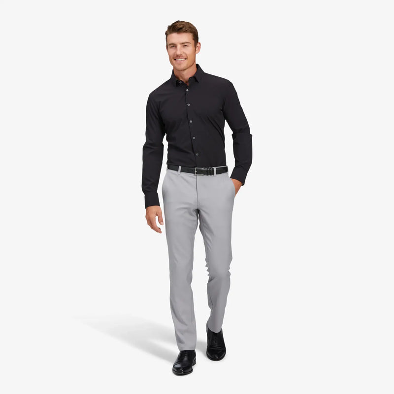 Mizzen+Main Leeward Dress Shirt in Solid Black