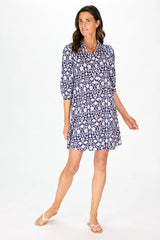 Duffield Lane Ashlynn Dress Navy Filagree