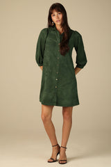 Duffield Lane Ashlynn Dress Spruce Suede