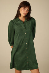 Duffield Lane Ashlynn Dress Spruce Suede