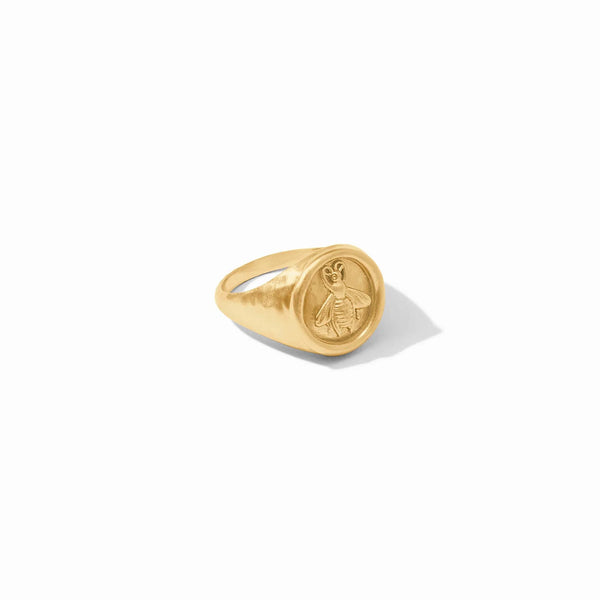 Julie Vos Bee Signet Ring Gold