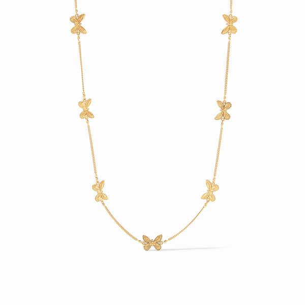 Julie Vos Butterfly Delicate Station Gold Necklace
