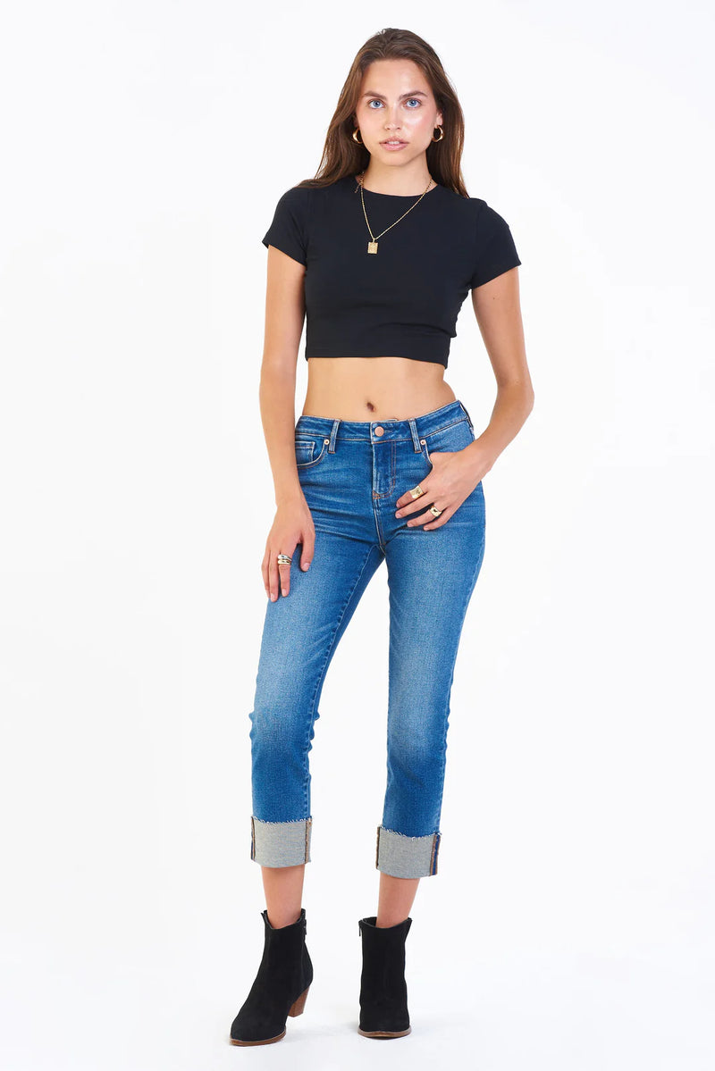 Dear John Blaire High Rise Cuffed Ankle Slim Straight Jeans West Tucson