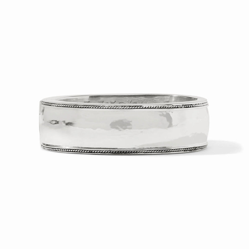 Julie Vos Cannes Statement Hinge Bangle Silver