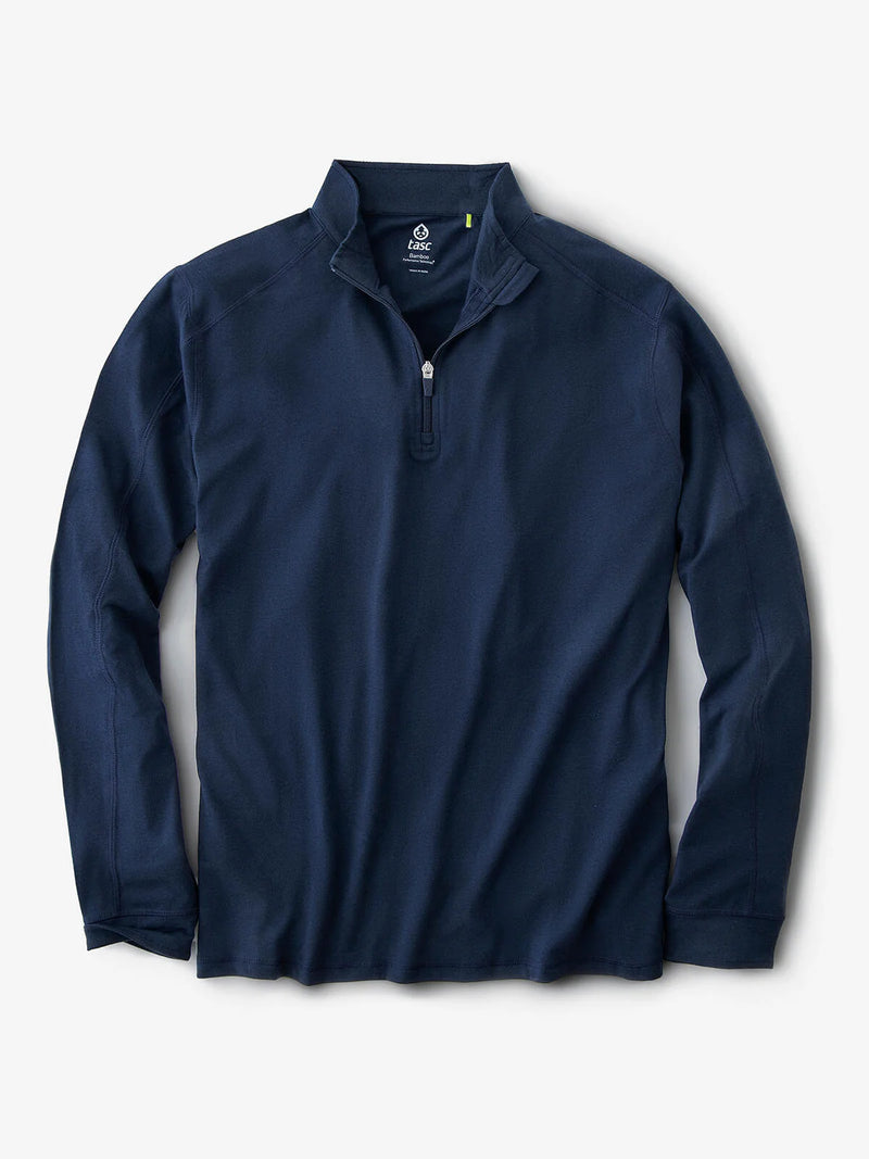 Tasc Carrollton Lightweight Quarter Zip in Classic Navy