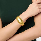 Julie Vos Catalina Statement Hinge Bangle Gold