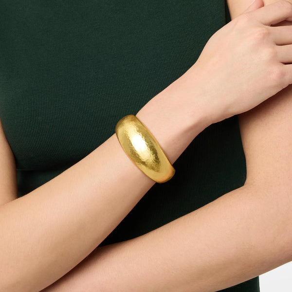 Julie Vos Catalina Statement Hinge Bangle Gold