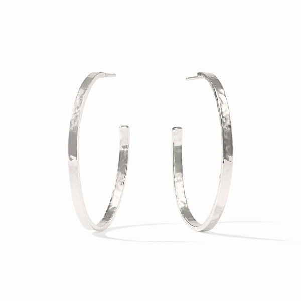 Julie Vos Crescent Hoop Large Silver